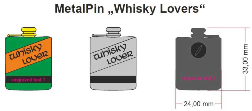 The Whisky Lover Pin - Das MetalPin Mitmachprojekt - 50 Stück
